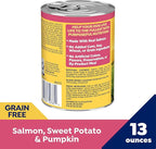 Nature's Recipe Grain Free Salmon, Sweet Potato, and Pumpkin Recipe Wet Dog Food, 13 oz. Can, 12 Count