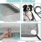 Dog Heating Pad, Pet Heated Mats Puppy Heating Pad for Winter, Whelping Box,Waterproof Heated Pet Bed Mat for Dogs with Chew Resistant Steel Cord(Letter, 28 * 18in)