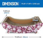 Cat Scratching Post Lounge Bed, Boat Shape Cat Scratcher Cardboard, Durable Recycle Board Pads Prevents Furniture Damage