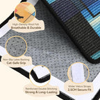 3-in-1 Sisal Cat Scratch Mat 23.6x15.7'' Floor & Wall Cat Scratcher Pad, Protects Carpet Couch & Furniture with Sticker Tape, Anti-Slip, Durable for Indoor Outdoor Cats (Cloudscape)