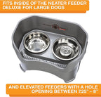 Neater Pet Brands Stainless Steel Slow Feed Dog Bowl for Fast Eating Large Breed, Metal Slow Feeder Dog Bowl Fits in Large Neater Feeders, for Puppy or Dogs (>40 lbs), 3 Cup Food Capacity