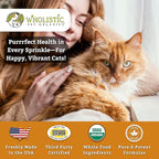 Wholistic Pet Organics Feline Complete Organic Pumpkin - 8 Oz - Multivitamin & Probiotic Powder for Cats - Natural Cat Food & Digestive Support