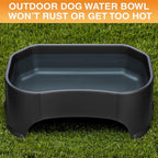Neater Pet Brands Extra Large Water Bowl for Dogs, Outdoor Dog Water Bowl (2.25 Gallon Extra-Large Capacity), Big Trough Style Food Dish for Indoors or Outside, No Spill Large Dog Bowls, Black
