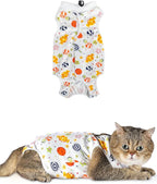 ANWA Cat Recovery Suit - Breathable Cat Onesie for Cats After Surgery Female, Kitten Surgery Recovery Suit Female Abdominal Wounds