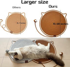 Cat Scratching Mat Natural Cotton Rope Cat Scratching Pad, Large Size Scratcher Mat with Toy (2 Packs 19.6'') (Grey + Brown)