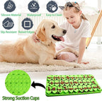Medium Silicone Snuffle Mat for Small Medium Dogs Cats Slow Down Eating,Slow Feeder Lick Mat for Dry Wet Food for Pet Training Smell,Encourages Natural Foraging Skill,Relieving Stress (Green)