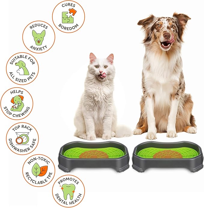 Neater Pet Brands - Pets - Neat-LIK Pad with Mess-Proof Tray Keeps Floors Clean