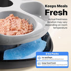 Rechargeable Automatic Timer Cat Feeder, Wet Food Auto Pet Food Dispenser for Small Dogs with Programmable Timer 8 oz per Meal, 5+1 Meals, Black