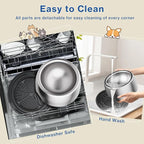 304 Stainless Steel Dog Bowls, Heavy Duty Dog Food Bowl with Extra Strong Non-Slip Mat, Thick Metal Base Water Bowl with Lick Mat for Small, Medium Dogs & Cats, Indoor/Outdoor (13.4 oz)