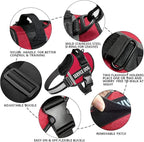 JSXD Dog Harness,No-Pull Service Dog Harness with Handle Adjustable Outdoor Pet Dog Vest 3M Reflective Nylon Material Vest for Breeds,Easy Control for Small Medium Large Dogs
