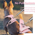 HEELE Dog Harness Dog Harness Small Dog No Pull Harness with Soft Handle Reflective Harness Adjustable, Pink, XS