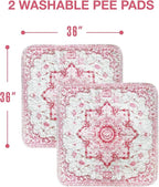 PUPIBOO Washable Pee Pads for Dogs and Cats - Super Absorbent Reusable Puppy Training Pads - 100% Waterproof, Leak-Proof & Non-Slip Whelping Pads for Pet Housebreaking