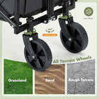 Lekereise Extra Large Pet Carrier with Wheels – Soft-Sided Foldable Rolling Cat Carrier for Puppy and Small Medium Dogs Under 30lbs, Stable & Ventilated Travel Crate for Camping and Outdoor, Black