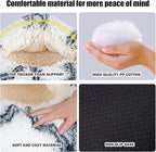 Calming Dog Beds & Cat Cave Bed with Hooded Cover,Washable Round Beds for Small Medium Pets,Anti-Slip Faux Fur Fluffy Coved Bed,Comfortable Warming Pet Bed (20 * 20inch,Black and White)