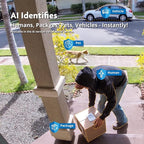 2K Pan/Tilt Indoor WiFi Security Camera with Motion Detection & Auto Tracking, Night Vision, 2-Way Audio, Siren, SD/Cloud Storage (1, Black)