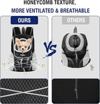 Pawaboo Pet Dog Carrier Backpack, Puppy Dog Travel Front Carrier for Small Medium Dogs Cats, Adjustable Breathable Dog Carrying Backpack with Safety Strips for Hiking, Walking (Black S Up to 5 lbs)