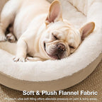 Love's cabin Round Donut Cat and Dog Cushion Bed, 30in Pet Bed for Medium or Large Dogs, Anti-Slip & Water-Resistant Bottom, Soft Durable Fabric Pet beds, Washable Calming Cat & Dog Bed Camel