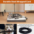Heated Cat Bed for Cats, Cat Heating Cat for Outdoor or Indoor, Orthopedic Foam Heated Cat Bed for, Waterproof Cat Heating Cat,Auto Temperature Control,(White, 20 * 16 * 1.5 inch)