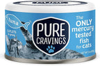 Wet Cat Food Canned Tuna Cutlets in Gravy, 100% Mercury-Tested, Moist Can Fish for Cats, Grain-Free, Protein, Non-GMO, Pack of 12