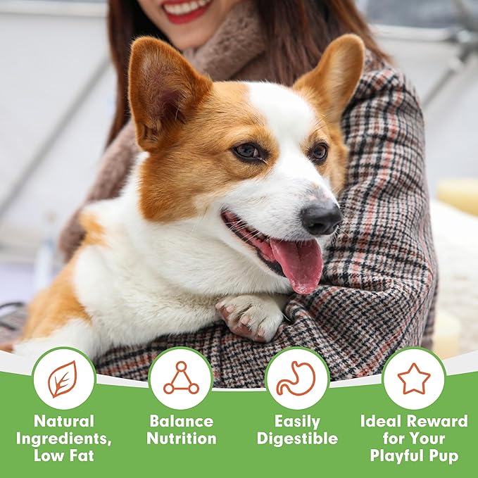 MON2SUN Rawhide Free Dog Treats, 4 Inch Chicken Wrapped Cod Fillet Dog Snacks for Small Dogs, Soft and Training Treats, 20oz (56 Count-Pack of 1)