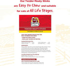 Country Kitchen Chicken & Liver Tender Meaty Sticks Cat Treats, High in Protein, Easy to Break and Chew, 0.88 Oz, 5 Count
