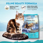 Addiction Salmon Bleu Grain-Free Dry Cat Food – Rich in Omega-3 for Healthy Skin & Coat – Complete & Balanced Salmon Recipe for All Life Stages – Made in New Zealand 4lb