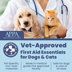 Dog First Aid Kit - Vet Approved Pet First Aid Supplies to Treat Dogs & Cats in an Emergency - Pet First Aid Kit Guide, Tick Remover, Slip Leash & Medical Essentials for Home, Camping, Car, RV, Travel