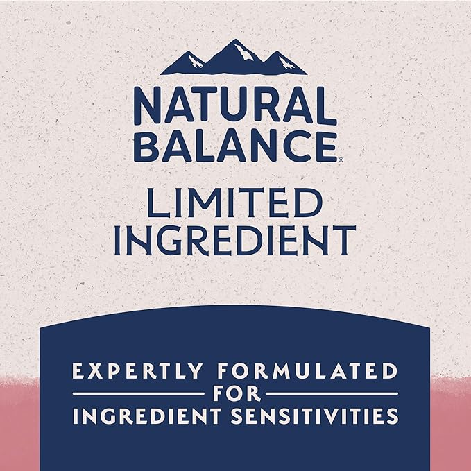 Natural Balance Limited Ingredient Adult Dry Dog Food with Healthy Grains, Salmon & Brown Rice Recipe, 4 Pound (Pack of 1)