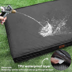 Orthopedic Dog Bed for Large Dogs, Big Waterproof Washable Dog Bed for Large Sized Dogs with Egg Crate Foam Pet Bed Mat, Removable Oxford Cooling Cover, Black