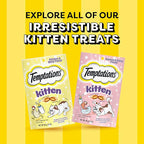 Temptations Kitten Crunchy and Soft Cat Treats Salmon and Dairy Flavor, 6.3 oz. Pouch, (Pack of 10)