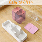 Tfwadmx Automatic Cat Food and Water Dispenser Gravity Dog Feeder Auto Cat Feeder 2 in 1 Pet Food Dispenser for Cats Small Dogs(Pink)
