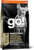 Go! Solutions Sensitivities Limited Ingredients, Grain-Free Dry Dog Food, Duck Recipe for Sensitive Stomach, 12 lb Bag
