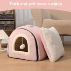 Cat Bed for Indoor Cats,Foldable cat cave,Anti-Slip & Water-Resistant Bottom,cat Houses for Indoor Cats or Small Dogs,Kitten Tent,Rabbit Bed,cat beds & Furniture