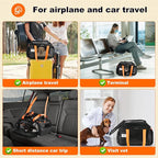 18x13.5x9 TSA Approved top and 1 Side Expandable pet Carrier for Small Dog Puppy cat up to 8 lbs Weight, for Spirit Southwest Airlines with Double Zipper Locks and 2 Pockets.