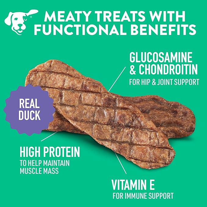 Dogswell Hip and Joint Grain-Free Duck Grillers for Dogs, 10 oz. Bag