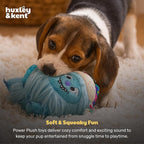 Huxley & Kent Funny Dog Toy w/Squeaker – Holiday Power Plush Squeaky Dog Toys for Small, Medium & Large Dogs – Soft Stuffed Animal for Indoor Play & Fetch - Everest Shaggy Yeti, Small