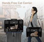 Cat Carrier Dog Carriers for Small Medium Dogs Large Cat Carrier Soft Sided Cat Carriers, Pet Travel Carrier Collapsible Cat Bag 0-25 Lbs, Puppy Kitten Carrier (Black)