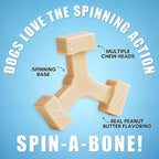Bullibone Nylon Dog Chew Toy Spin-a-Bone - Interactive Dog Toy, Triggers Natural Instincts, and Improves Oral Health