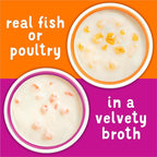 Friskies Purina Grain Free Wet Cat Food Lickable Cat Treats Variety Pack, Lil' Soups With Salmon, Tuna or Shrimp - (Pack of 30) 1.2 oz. Cups