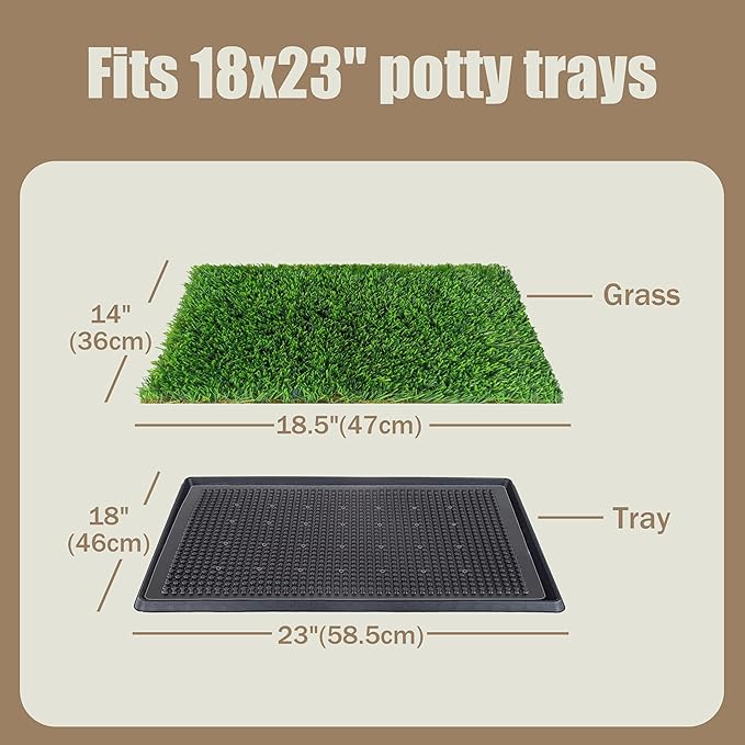 2026 Pheromone Washable Artificial Grass Dog Potty Pad - Fake Grass Pee Pad,Reusable Indoor/Outdoor Puppy Training Mat for Dogs & Small Pets18.5x14 2Pack