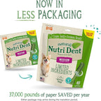 Nylabone Nutri Dent Dog Dental Treats - Natural Dog Teeth Cleaning & Breath Freshener - Dental Treats for Dogs - Fresh Breath Flavor, Medium (40 Count)
