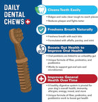 Bernie's Charming Chompers - Daily Dental Chews for Dogs 5-15 Lbs. - 22 Count - Cleans Teeth, Freshens Breath, + Boosts Oral-Gut Microbiome. Easy to Digest, Supports Healthy Digestion Naturally