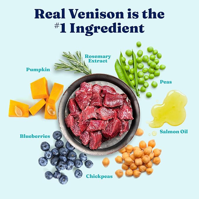 Solid Gold Dry Dog Food for Sensitive Stomachs - Grain Free & Gluten Free w/Venison, Pumpkin & Probiotics for Gut Health & Digestion - Sensitive Stomach Dog Food for All Ages - Nutrientboost –3.75LB