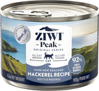 ZIWI Peak Canned Wet Cat Food – All Natural, High Protein, Grain Free, Limited Ingredient, with Superfoods (Mackerel, Case of 12, 6.5oz Cans)