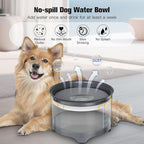 UPSKY 5.5L Dog Water Bowl,186oz Large Capacity, No Spill Anti-Slip Slow Drinking Pet Feeder for Messy Drinkers