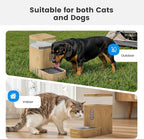 Gardner Pet Automatic Dog Water Dispenser Gravity Waterer with Stainless Steel Bowl Water Dispenser 8.5L Large Capacity Water Feeder for Dogs Cats Pets, BPA-Free Noise-Free (Light Brown, 8.5L)