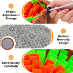 PETCARE Snuffle Mat for Dogs Adjustable Slow Feeder Bowl Interactive Enrichment Puzzle Toys for Small Medium Large Breed Dogs Cats Puppy Sniff Foraging Mats Mental Stimulation Treat Game, 19*19 inch