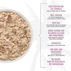 Tiki Cat Baby, Chicken Duck & Duck Liver Mousse & Shreds, High-Protein and Flavorful, Wet Cat Food for Kittens 4 Weeks Plus, 2.4 oz. Cans (Pack of 12)