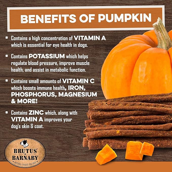 USA Sweet Potato Dog Treats - Grain Free, Cinnamon Pumpkin Crunchy Sticks are Great Tasting, Promote Positive Dog Gut Health with Natural Anti-Diarrhea Properties, no Preservatives Added