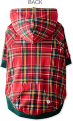 Rocky – The Orginal Lightweight Hooded TEE 100% Organic Cotton Dog Hoodie Pet Coat Sweater for Small, Medium, Large Dogs, Royal Stewart Plaid, Medium